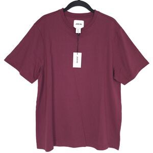 JASON WU New Burgundy 100% Cotton‎ T-Shirt Crew Neck Short Sleeve Men’s LARGE